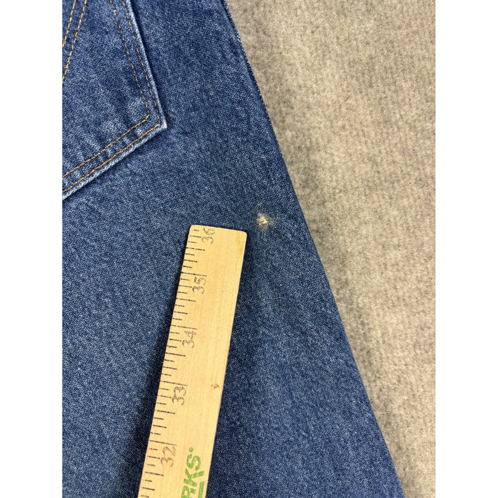 Wrangler 13MWZ Cowboy Cut Jeans High Rise Straight Leg 38x34 Blue Denim Mens - Picture 10 of 11